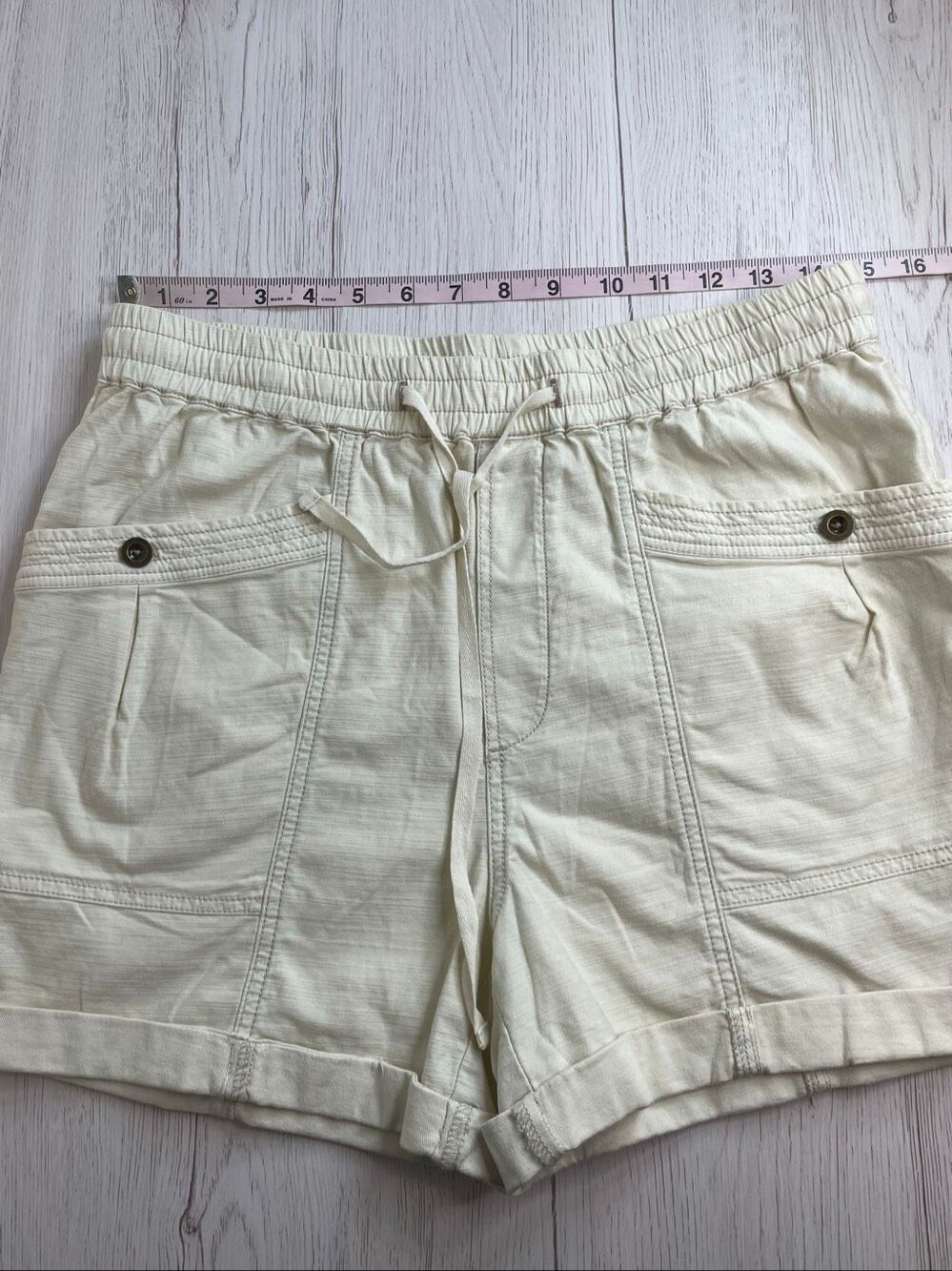 Anthropologie Amaya Utility Shorts Cream size Small - Picture 5 of 10